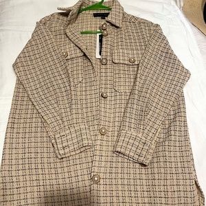 Blushmark XS Button Front Plaid Coat